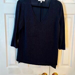 Chic Black V-Neck Blouse